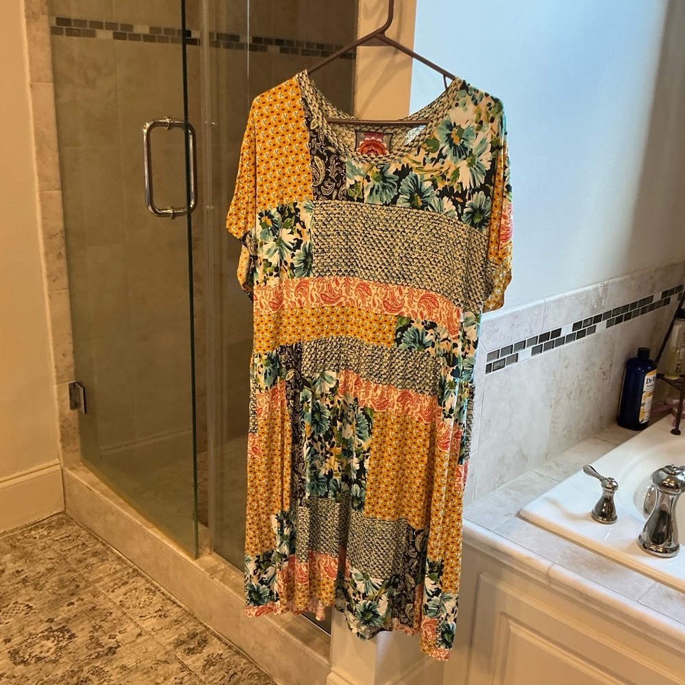 Johnny Was Multicolor Patchwork Dress - image 1